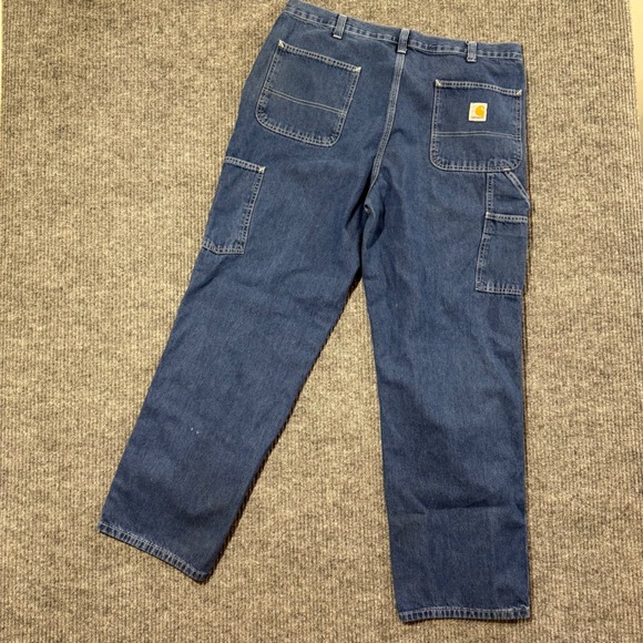 Carhartt Carpenter Jeans Mens‎ 36x32 Dungaree Fit Utility Work Denim Pants - Picture 1 of 8